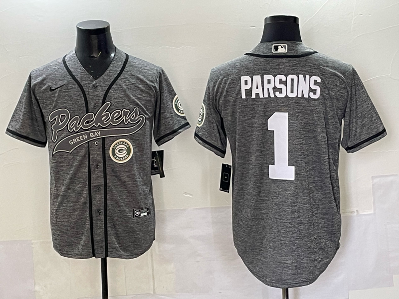 Men Green Bay Packers #1 Parson grey Nike NFL 2025 jersey 01->baltimore ravens->NFL Jersey